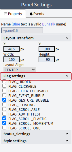 BunMaker Flag settings