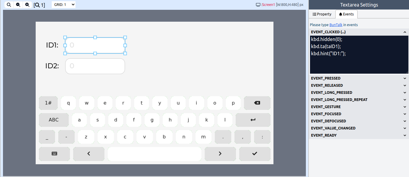 Keyboard textarea